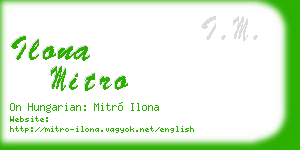 ilona mitro business card
