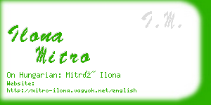 ilona mitro business card